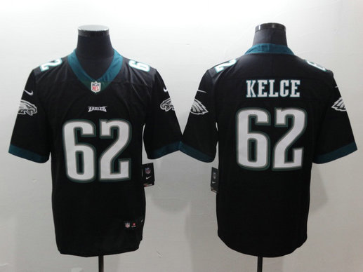 Nike Eagles 62 Jason Kelce Black Vapor Untouchable Player Limited Jersey