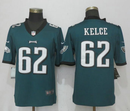 Nike Eagles 62 Jason Kelce Green Vapor Untouchable Player Limited Jersey
