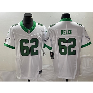 Nike Eagles 62 Jason Kelce White 2023 F.U.S.E Vapor Limited Men Jersey