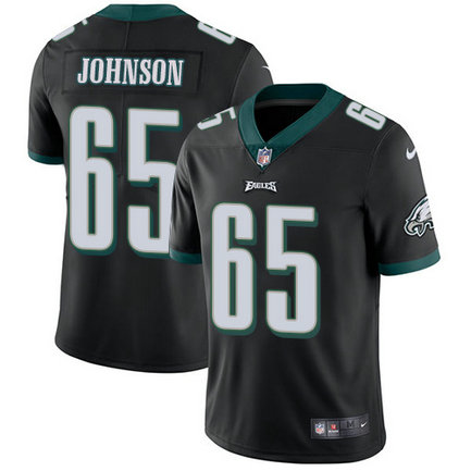 Nike Eagles 65 Lane Johnson Black Vapor Untouchable Player Limited Jersey