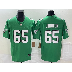 Nike Eagles 65 Lane Johnson Kelly Green 2023 F.U.S.E Vapor Limited Men Jersey