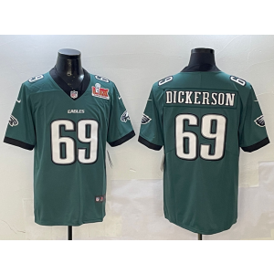 Nike Eagles 69 Dickerson Green 2025 Super Bowl LIX Vapor Limited Men Jersey