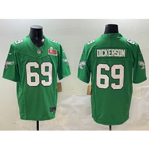 Nike Eagles 69 Dickerson Kelly Green 2025 Super Bowl LIX F.U.S.E. Vapor Limited Men Jersey