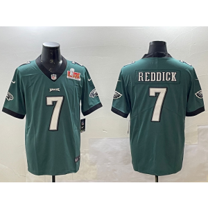 Nike Eagles 7 Haason Reddick Green 2025 Super Bowl LIX Vapor Limited Men Jersey