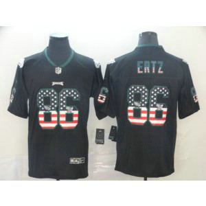 Nike Eagles 86 Zach Ertz Black USA Flag Limited Men Jersey