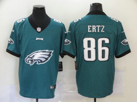 Nike Eagles 86 Zach Ertz Green Team Big Logo Vapor Untouchable Limited Jersey