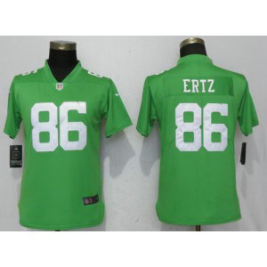 Nike Eagles 86 Zach Ertz Green Vapor Untouchable Limited Women Jersey