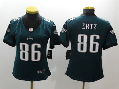 Nike Eagles 86 Zach Ertz Green Women Vapor Untouchable Player Limited Jersey