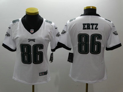 Nike Eagles 86 Zach Ertz White Women Vapor Untouchable Player Limited Jersey