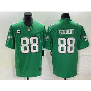 Nike Eagles 88 Dallas Goedert Green 2023 F.U.S.E Vapor Limited Men Jersey with C patch