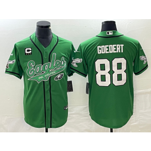 Nike Eagles 88 Dallas Goedert Green Baseball Vapor Limited Men Jersey with C patch