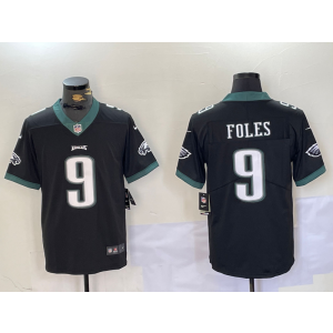 Nike Eagles 9 Nick Foles Black Vapor Untouchable Limited Men Jersey