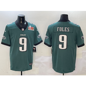Nike Eagles 9 Nick Foles Green 2025 Super Bowl LIX Vapor Limited Men Jersey