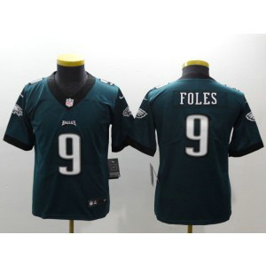 Nike Eagles 9 Nick Foles Green Vapor Untouchable Limited Youth Jersey