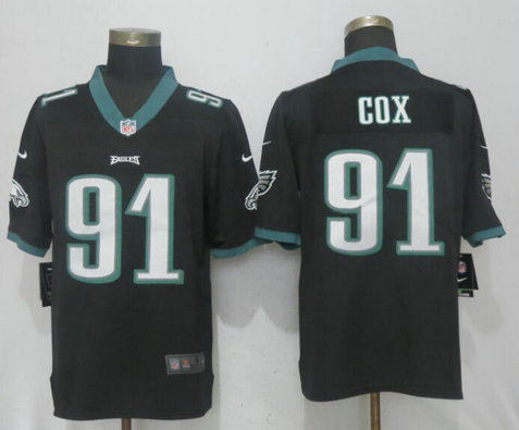 Nike Eagles 91 Fletcher Cox Black Vapor Untouchable Player Limited Jersey