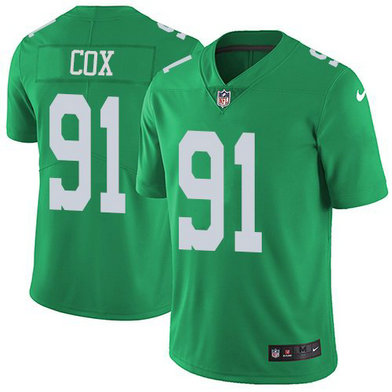 Nike Eagles 91 Fletcher Cox Green Color Rush Limited Jersey