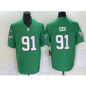 Nike Eagles 91 Fletcher Cox Grenn 2023 F.U.S.E Vapor Limited Men Jersey