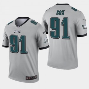 Nike Eagles 91 Fletcher Cox Grey Inverted Legend Men Jersey