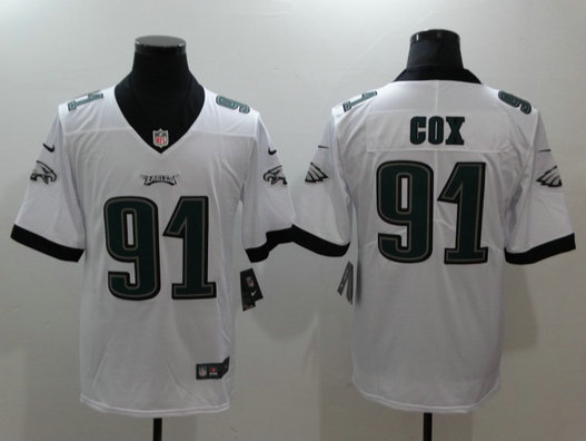 Nike Eagles 91 Fletcher Cox White Vapor Untouchable Player Limited Jersey