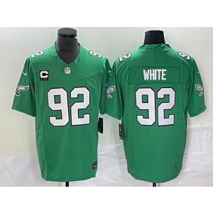 Nike Eagles 92 Reggie White Green 2023 F.U.S.E Vapor Limited Men Jersey with C patch