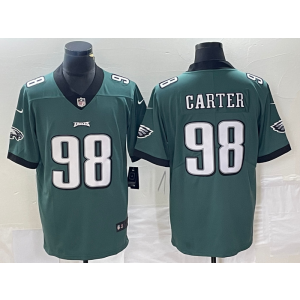 Nike Eagles 98 Carter Green Vapor Untouchable Limited Men Jersey