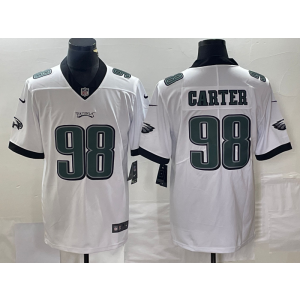 Nike Eagles 98 Carter White Vapor Untouchable Limited Men Jersey
