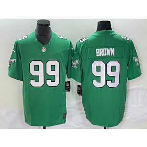 Nike Eagles 99 Jerome Brown Green 2023 F.U.S.E Vapor Limited Men Jersey