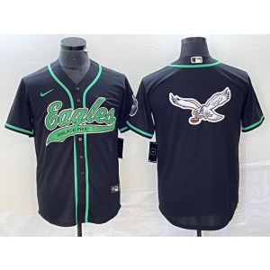 Nike Eagles Blank Black Baseball Logo Vapor Limited Men Jersey