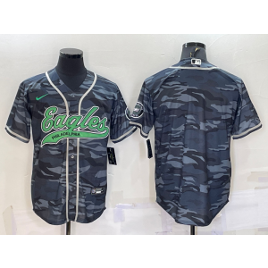 Nike Eagles Blank Camo Vapor Baseball Limited Men Jersey