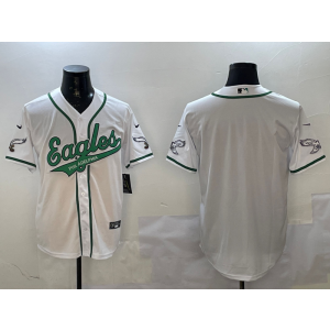 Nike Eagles Blank White Vapor Baseball Limited Men Jersey