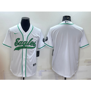 Nike Eagles Blank White Vapor Baseball Limited Men Jersey
