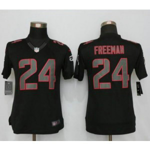 Nike Falcons #24 Devonta Freeman Black Impact Women's Stitched NFL Limited Jersey