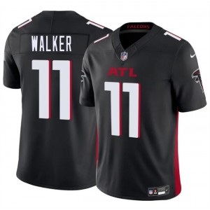 Nike Falcons 11 Jalon Walker Black 2025 Draft F.U.S.E. Vapor Limited Men Jersey