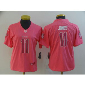 Nike Falcons 11 Julio Jones 2019 Pink Women Jersey