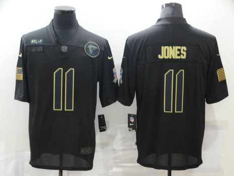 Nike Falcons 11 Julio Jones Black 2020 Salute To Service Limited Jersey