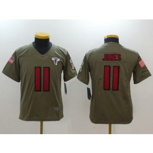 Nike Falcons 11 Julio Jones Olive 2017 Salute To Service Limited Youth Jersey