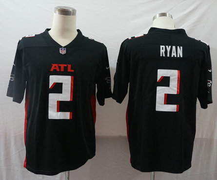 Nike Falcons 2 Matt Ryan Black New Vapor Untouchable Limited Jersey