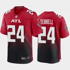 Nike Falcons 24 A.J. Terrell Red 2020 NFL Draft Vapor Limited Men Jersey