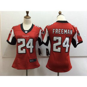 Nike Falcons 24 Devonta Freeman Red Vapor Untouchable Limited Women Jersey