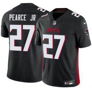 Nike Falcons 27 James Pearce Jr Black 2025 Draft F.U.S.E. Vapor Limited Men Jersey