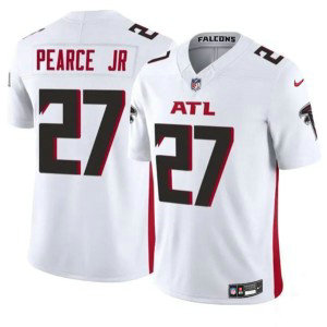 Nike Falcons 27 James Pearce Jr White 2025 Draft F.U.S.E. Vapor Limited Men Jersey