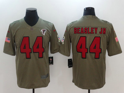 Nike Falcons 44 Vic Beasley Jr Olive Salute To Service Limited Jersey