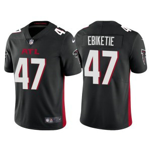 Nike Falcons 47 Arnold Ebiketie Black 2022 NFL Draft Vapor Untouchable Limited Men Jersey