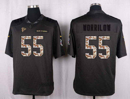 Nike Falcons 55 Paul Worrilow Anthracite Salute To Service Limited Jersey