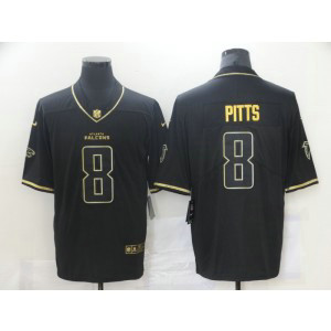 Nike Falcons 8 Kyle Pitts Black Gold Vapor Limited Men Jersey