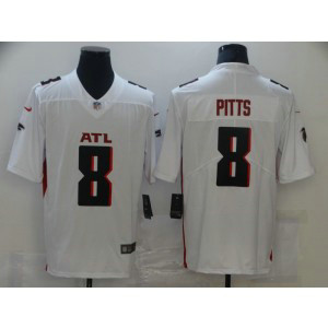 Nike Falcons 8 Kyle Pitts White 2021 Draft Vapor Limited Men Jersey