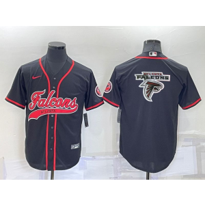 Nike Falcons Blank Black Vapor Baseball Logo Limited Men Jersey