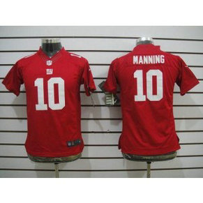 Nike Giants #10 Eli Manning Red Alternate Youth Embroidered NFL Limited Jersey