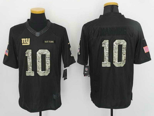 Nike Giants 10 Eli Manning Anthracite Salute To Service Limited Jersey