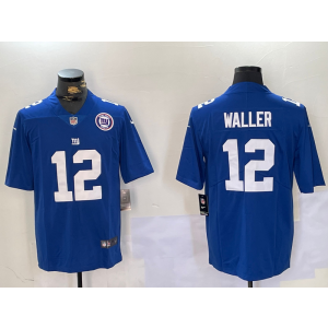 Nike Giants 12 Waller Blue Vapor Limited Men Jersey